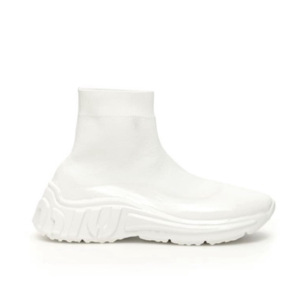 NWT MIU MIU tech knit rubber dipped sneakers ankle boots size 8.5